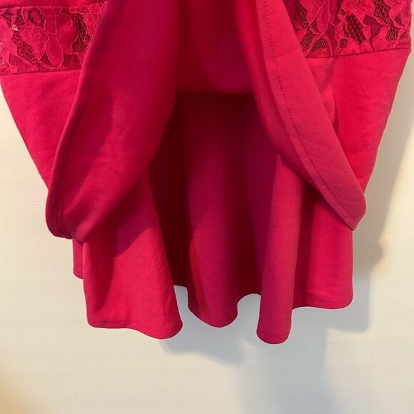 Rue 21 Womens 2X babydoll Camisole Top Lace Panel Layered V Neck Pink ruffle Y2K - Picture 9 of 13